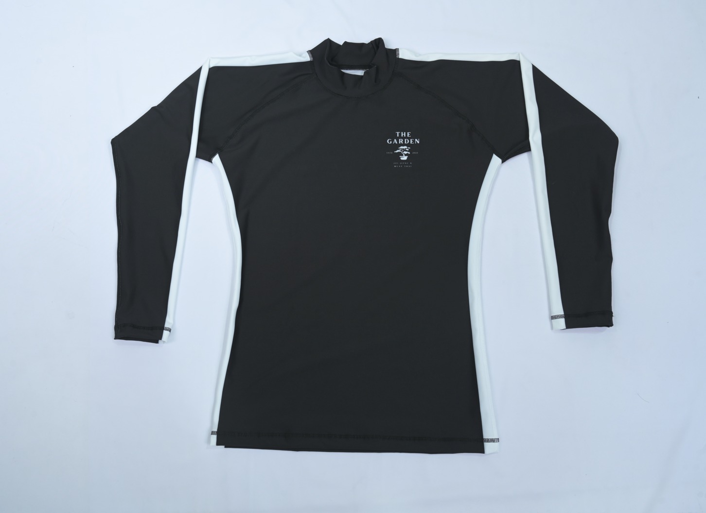 Black and White Warrior In The Garden Rashguard