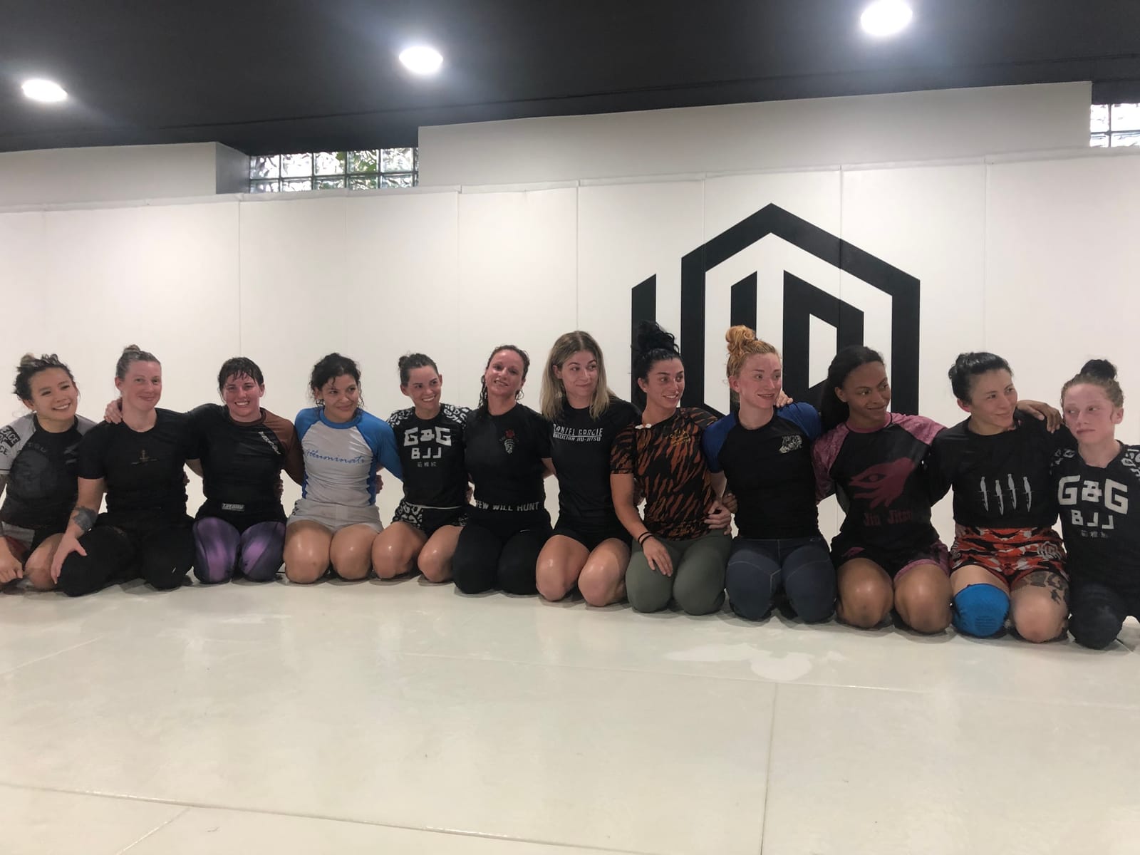 Coach Keren training with Jay Regalbuto during the early days of Illuminati Grappling Club
